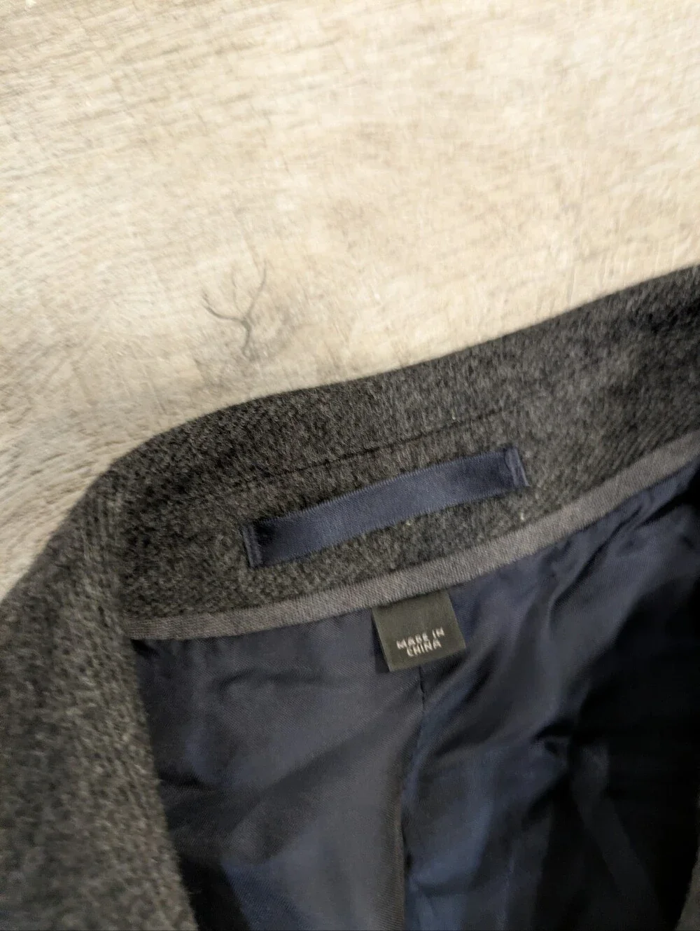 J. Crew Gray Wool Trench Coat Size 38R